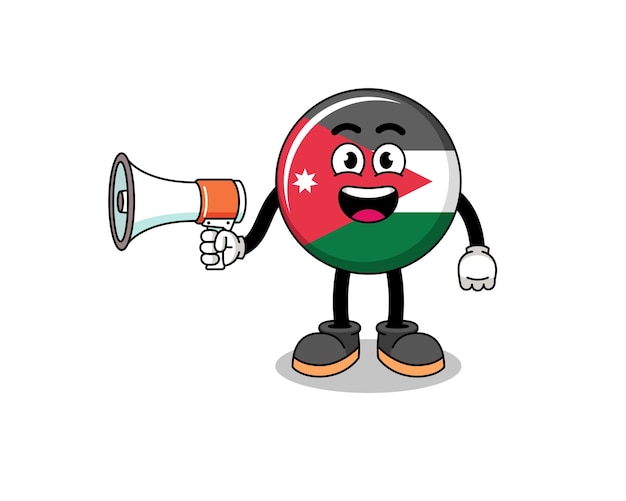 Ilustracja Boksera Flaga Jordanii