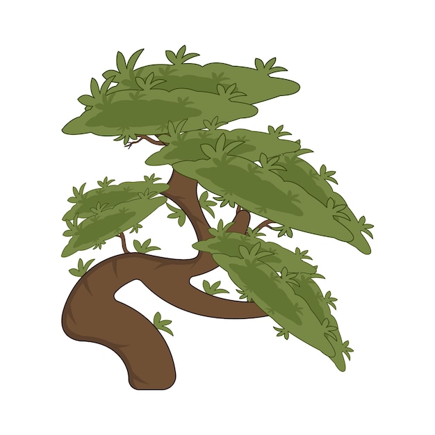 Plik wektorowy ilustracja bonsai