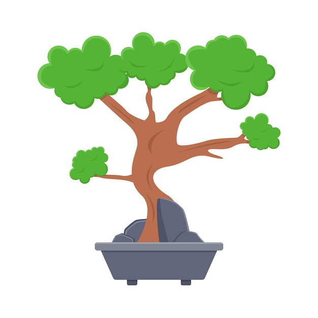 Plik wektorowy ilustracja bonsai