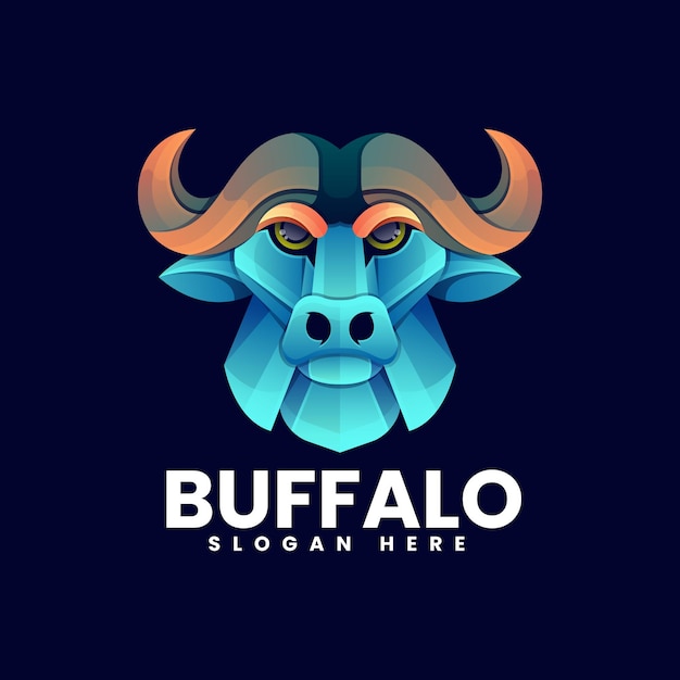 Plik wektorowy ilustracja buffalo kolorowe logo