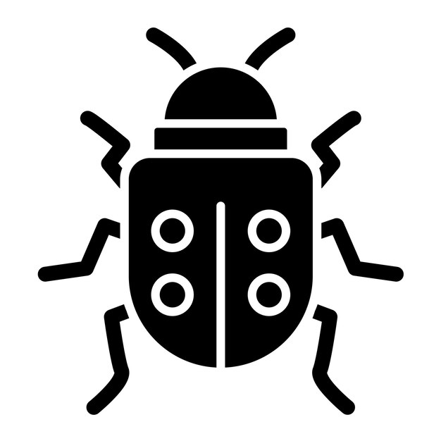 Ilustracja Bug Glyph Solid Black