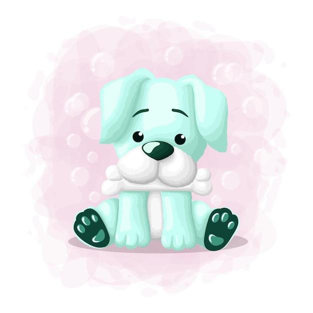 Ilustracja Cartoon Cute Dog