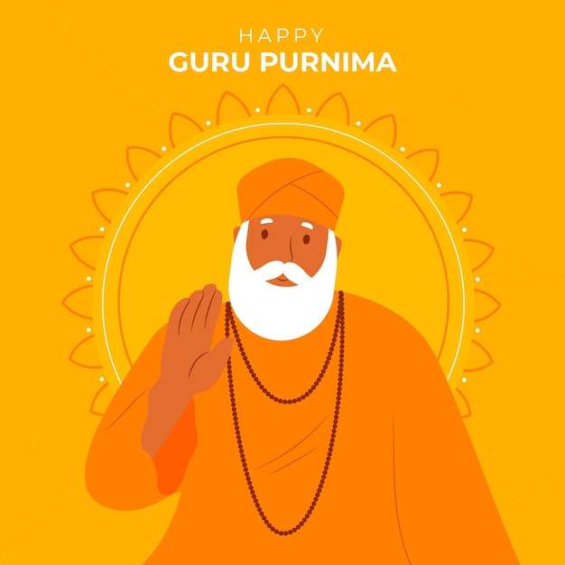 Plik wektorowy ilustracja celebracja guru purnima