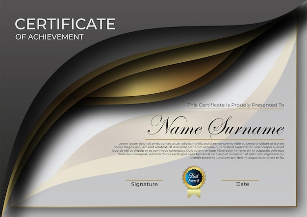 Plik wektorowy ilustracja certyfikatu