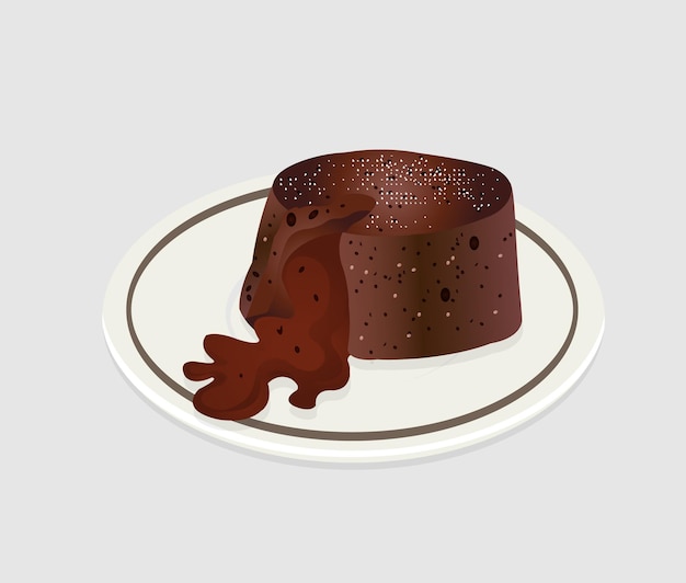 Plik wektorowy ilustracja ciasto czekoladowe
