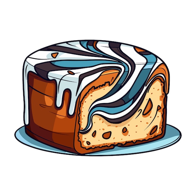 Plik wektorowy ilustracja clipartów ciasto marmurkowe