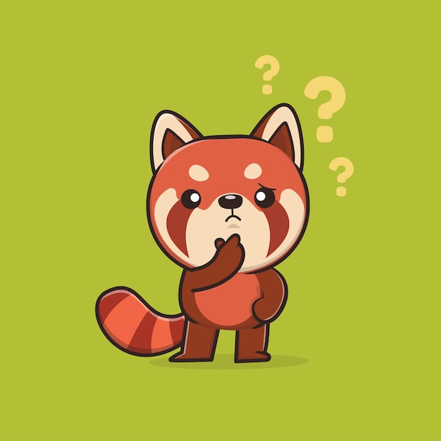 Ilustracja Cute Animal Red Panda