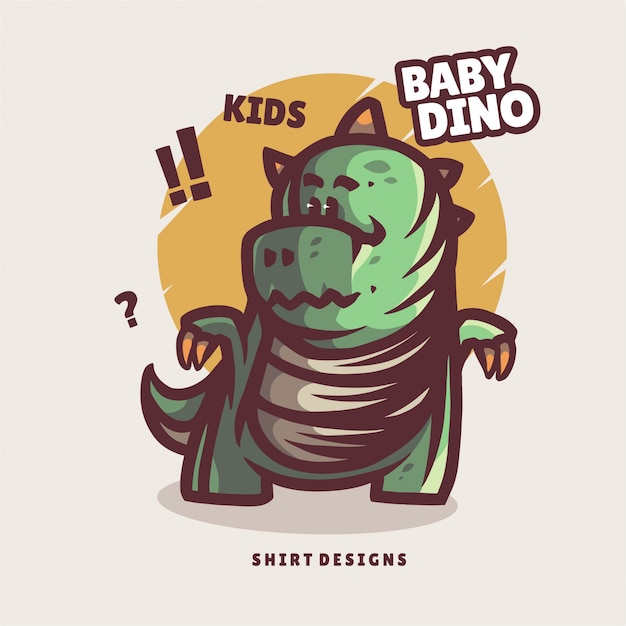 Ilustracja Cute Baby Dino