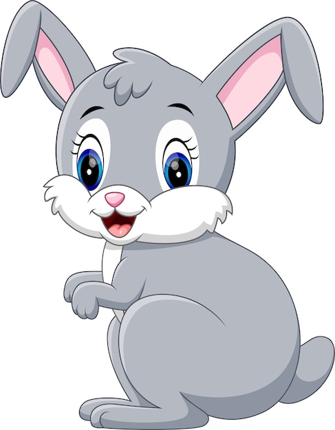 Ilustracja cute cartoon królik