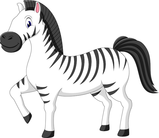 Ilustracja Cute Cartoon Zebra