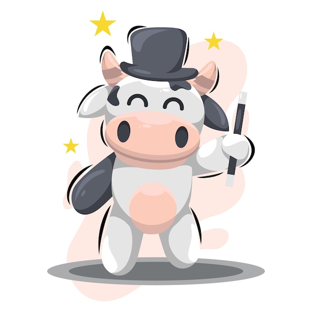 Plik wektorowy ilustracja cute cow