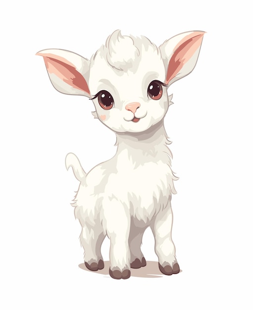 Plik wektorowy ilustracja cute goat animowanej postaci zwierzęcej