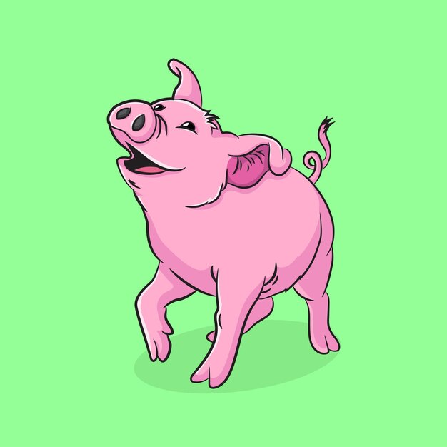 Ilustracja Cute Pig