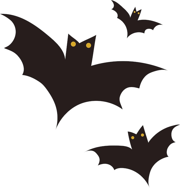 Plik wektorowy ilustracja czarny nietoperz halloween