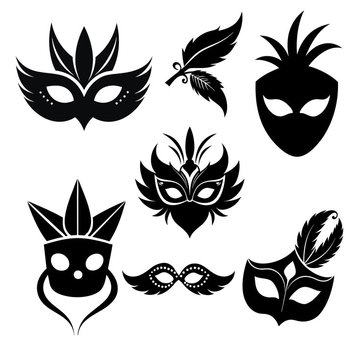 Wektor ilustracja dekoracyjna piłki maskowanej graficzna piłka maskowana