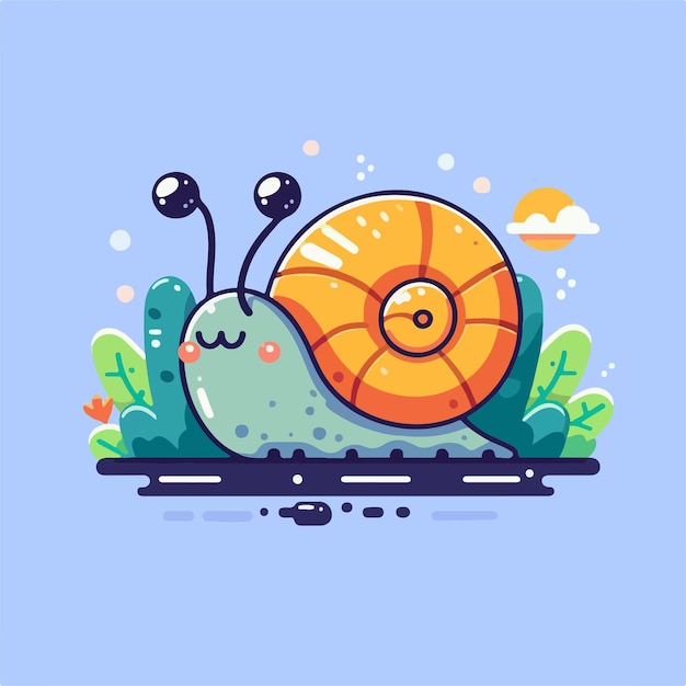 Ilustracja Dla Dzieci O Mięczakach Snail Vector