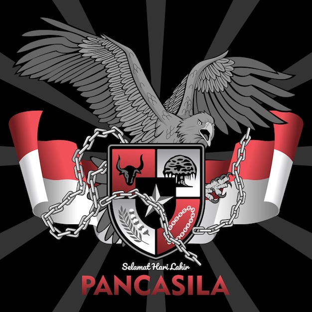 Plik wektorowy ilustracja dnia pancasila