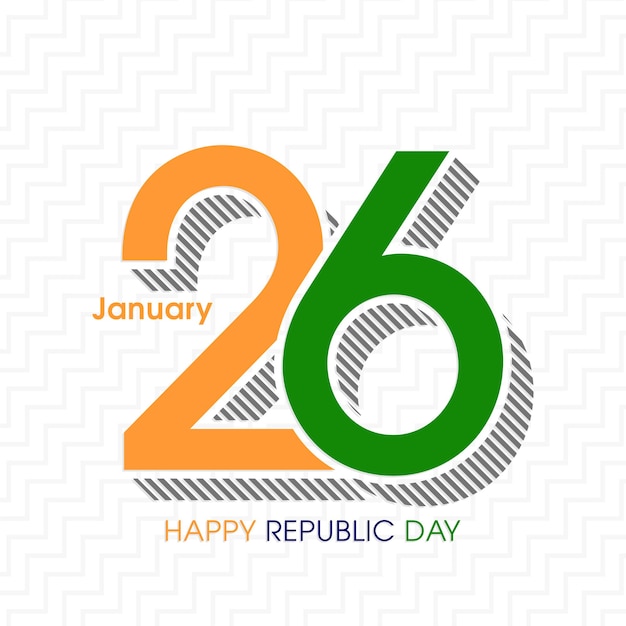 Ilustracja dnia Republiki Indii 26 stycznia