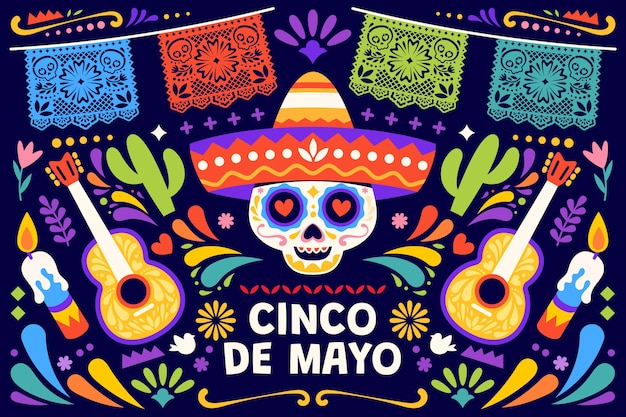 Plik wektorowy ilustracja do obchodów meksykańskiego cinco de mayo