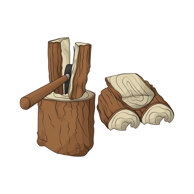 Wektor ilustracja drewniana