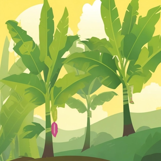 Ilustracja Drzewa Bananowego