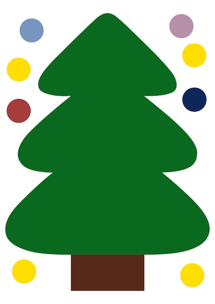 Plik wektorowy ilustracja drzewa o prostej konstrukcji
