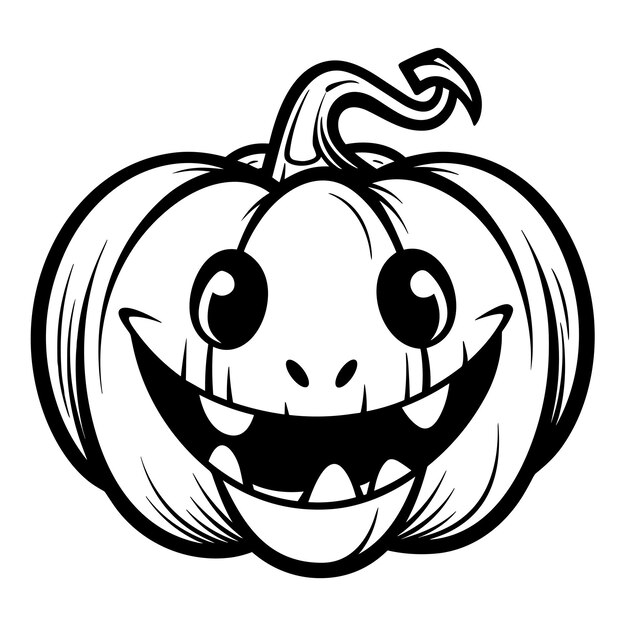 Ilustracja Dyni Z Halloween Na Białym Tle Dla Logo Koszulki