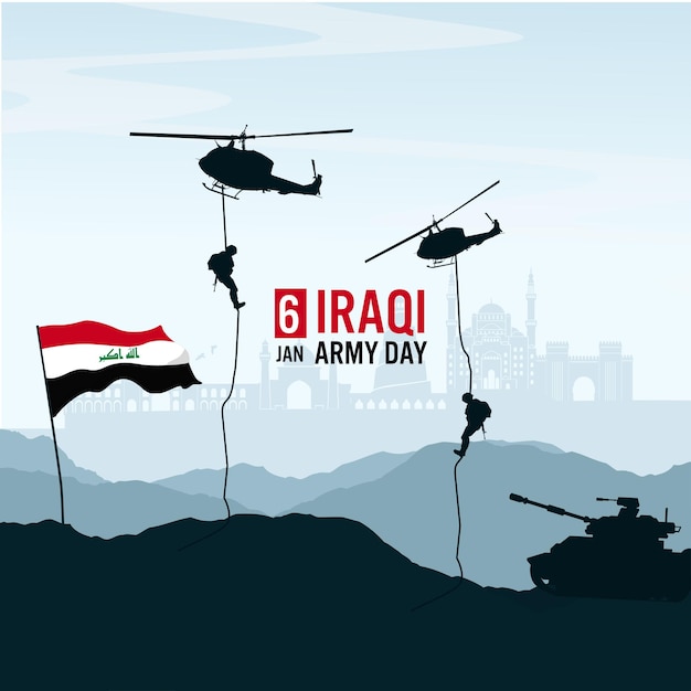 Ilustracja dzień armii irackiej