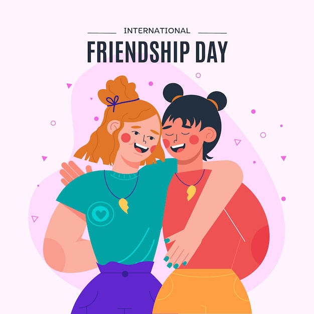 Ilustracja dzień międzynarodowej przyjaźni
