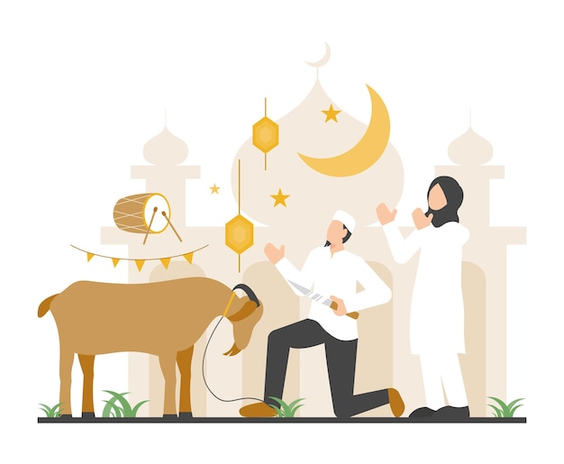 Plik wektorowy ilustracja eid al adha