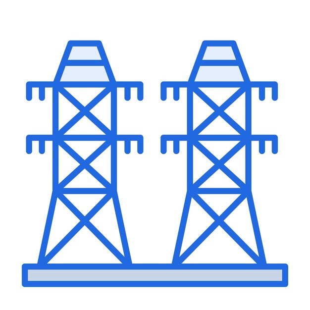 Plik wektorowy ilustracja energii elektrycznej w niebieskim tonie