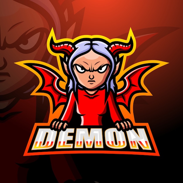 Ilustracja Esport Maskotka Demona