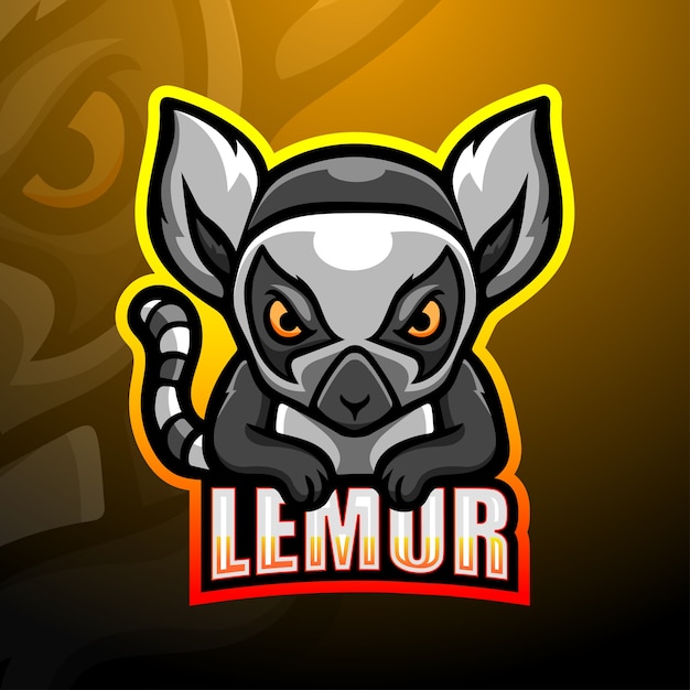 Ilustracja Esport Maskotka Lemura