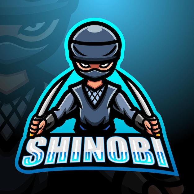 Ilustracja Esport Maskotka Shinobi