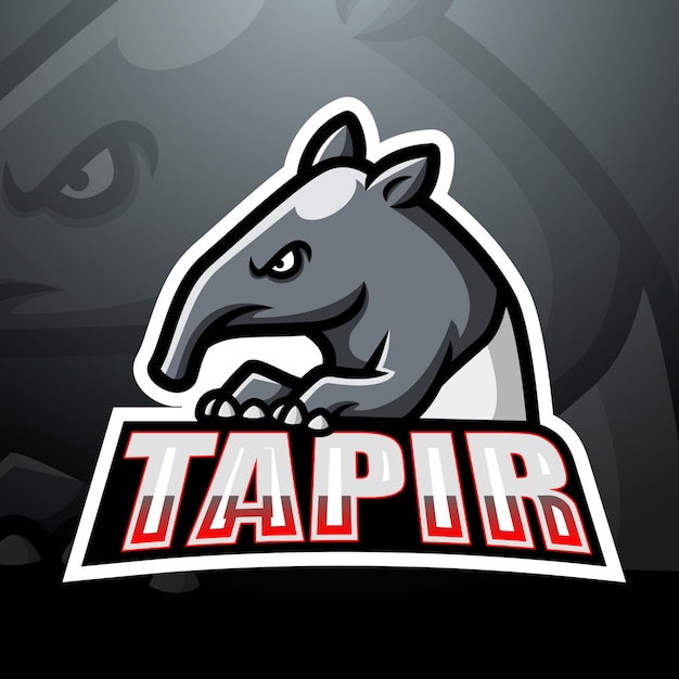 Ilustracja Esport Maskotka Tapir