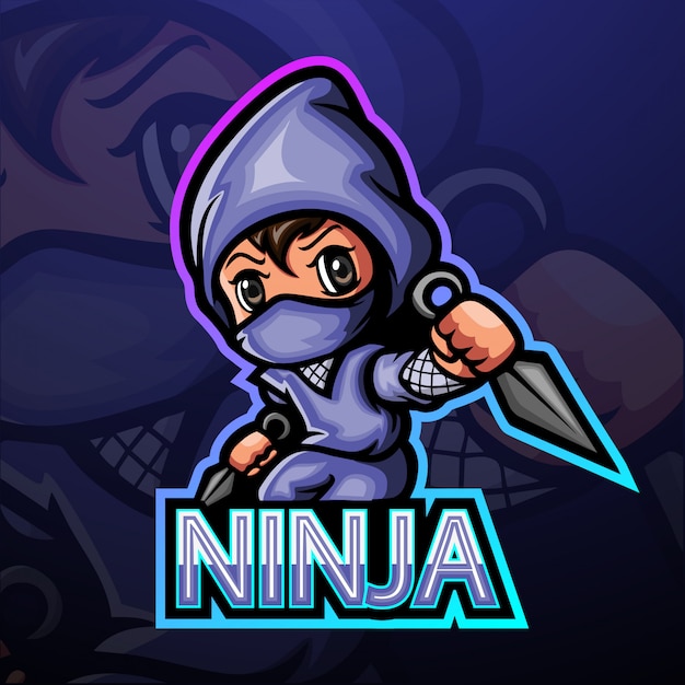 Ilustracja Esportowa Maskotka Ninja