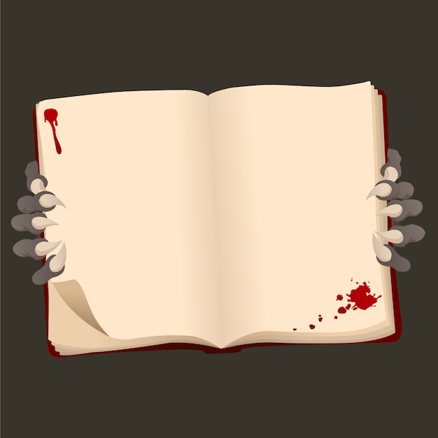 Plik wektorowy ilustracja featuring monster holding otwartą książkę