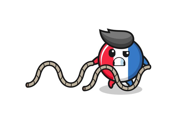Ilustracja Flagi Francji Robi Trening Liny Bojowej, ładny Design