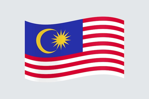 Plik wektorowy ilustracja flagi malezji