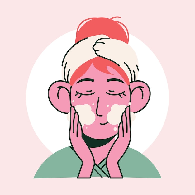 Ilustracja Flat Vector Make Up Beauty Influencer