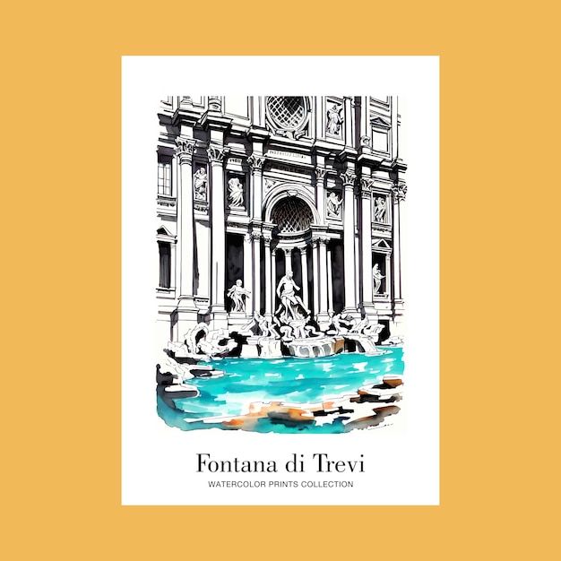 Ilustracja Fontana di Trevi