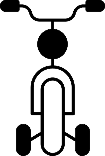 Ilustracja glifu rowerowego i wektoru liniowego