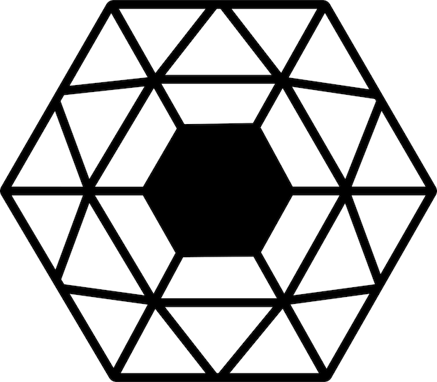 Ilustracja glyfu diamentowego i wektoru liniowego
