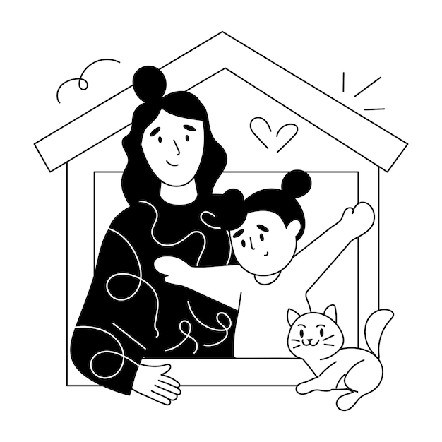 Ilustracja glyfu domu rodzinnego