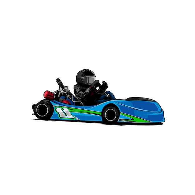 Plik wektorowy ilustracja gokart racer