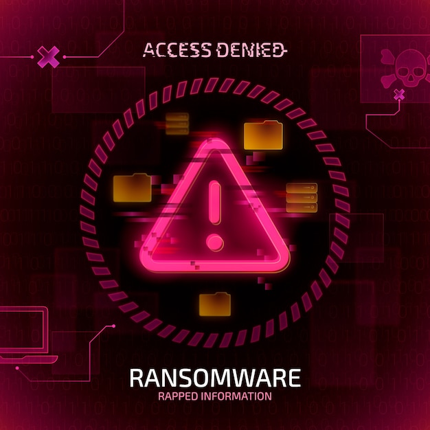 Ilustracja Gradientowego Oprogramowania Ransomware