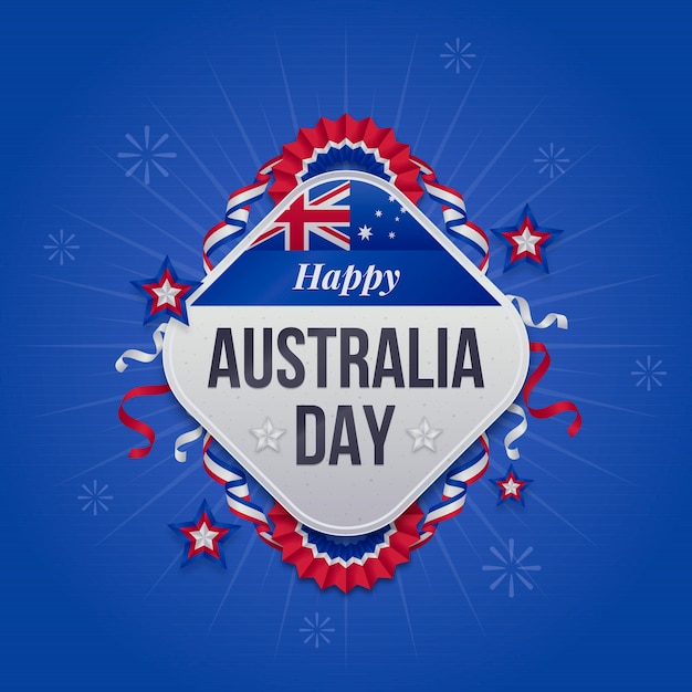 Ilustracja gradientu dla australijskiego dnia narodowego