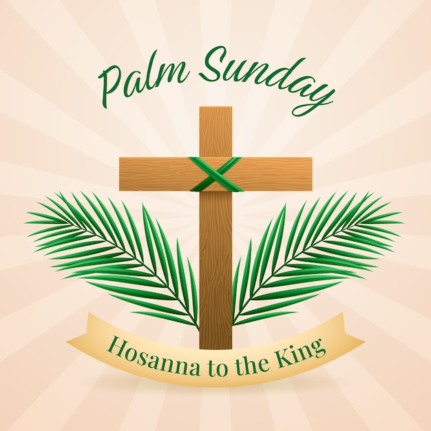 Plik wektorowy ilustracja gradientu dla palm sunday.