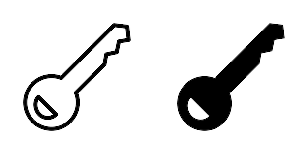 Plik wektorowy ilustracja graficzna wektorowa szablonu ikony klucza