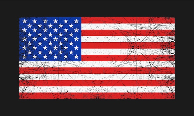 Ilustracja Grunge flaga USA